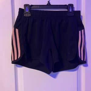 Adidas Black shorts with pink stripes, size Xs